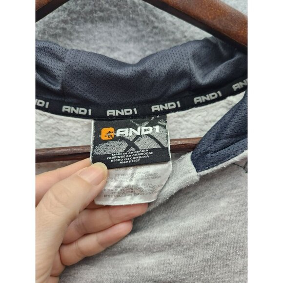 And1 Mens 2XL Gray Hoodie Sweatshirt - Picture 2 of 4
